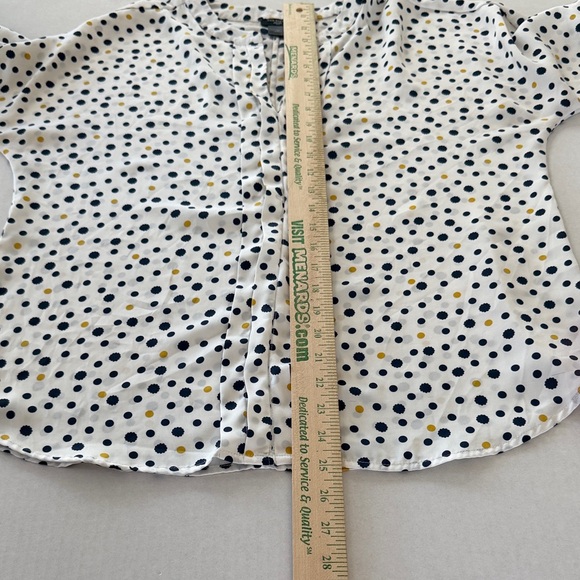 Ann Taylor Factory Polka Dot Blouse Size LP - Picture 11 of 15
